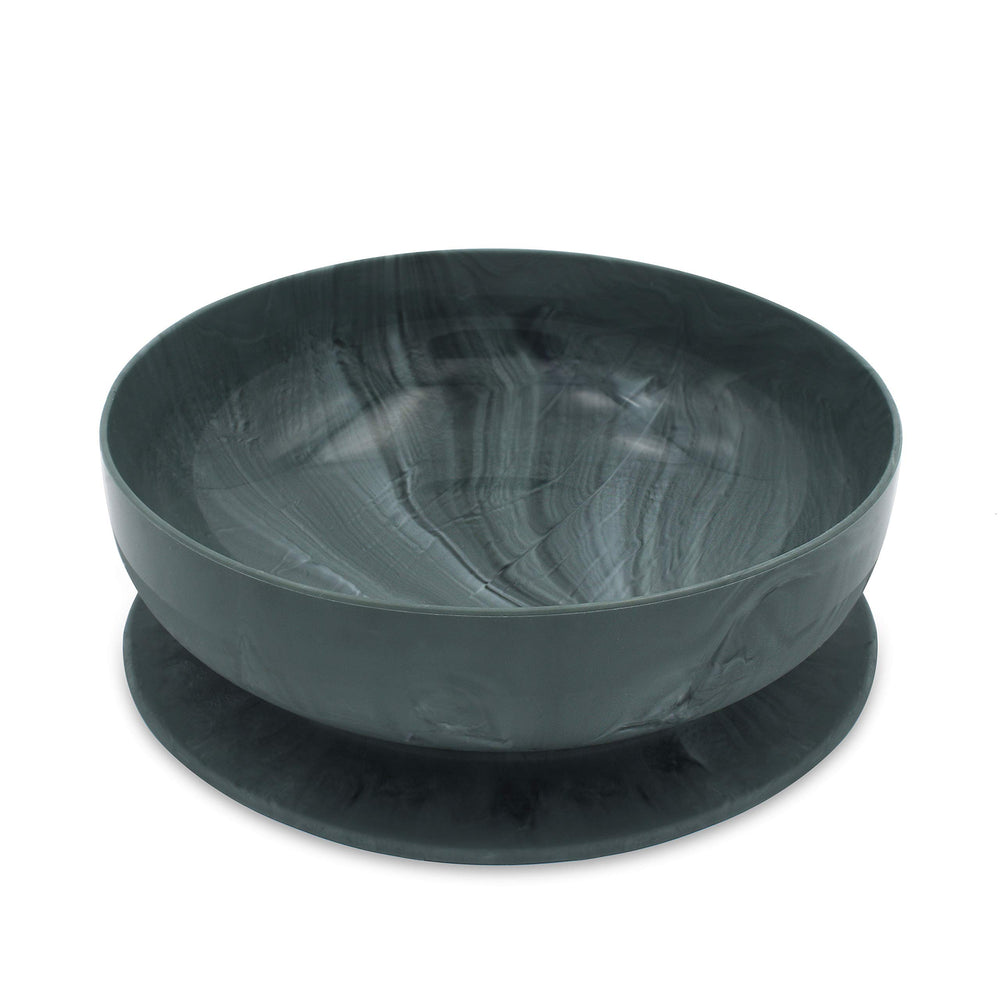 ChooMee baby suction bowl angled front view showing strong grip for mess-free feeding
