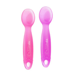 ChooMee silicone baby spoon with soft-scoop tip for gentle first bites.
