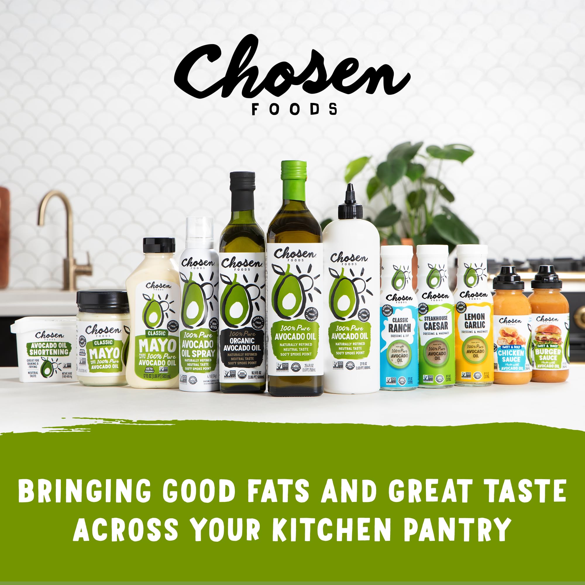 Packaging shows palm-oil-free promise from Chosen Foods hazelnut spread.