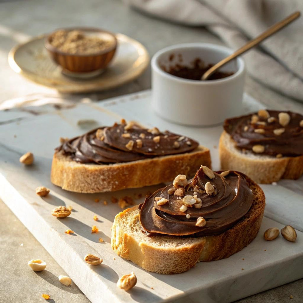 Chosen Foods spoon-ready chocolate hazelnut spread provides vegan, palm-oil-free indulgence.