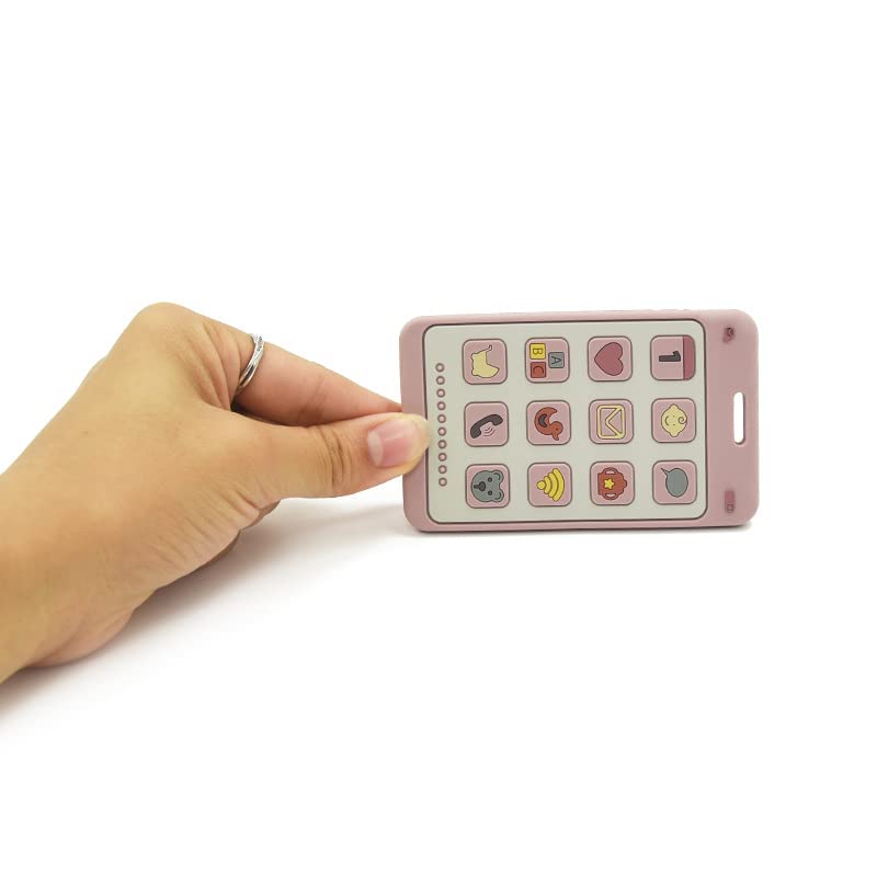ChoserStar secure single-mold teether prevents loose parts in pink