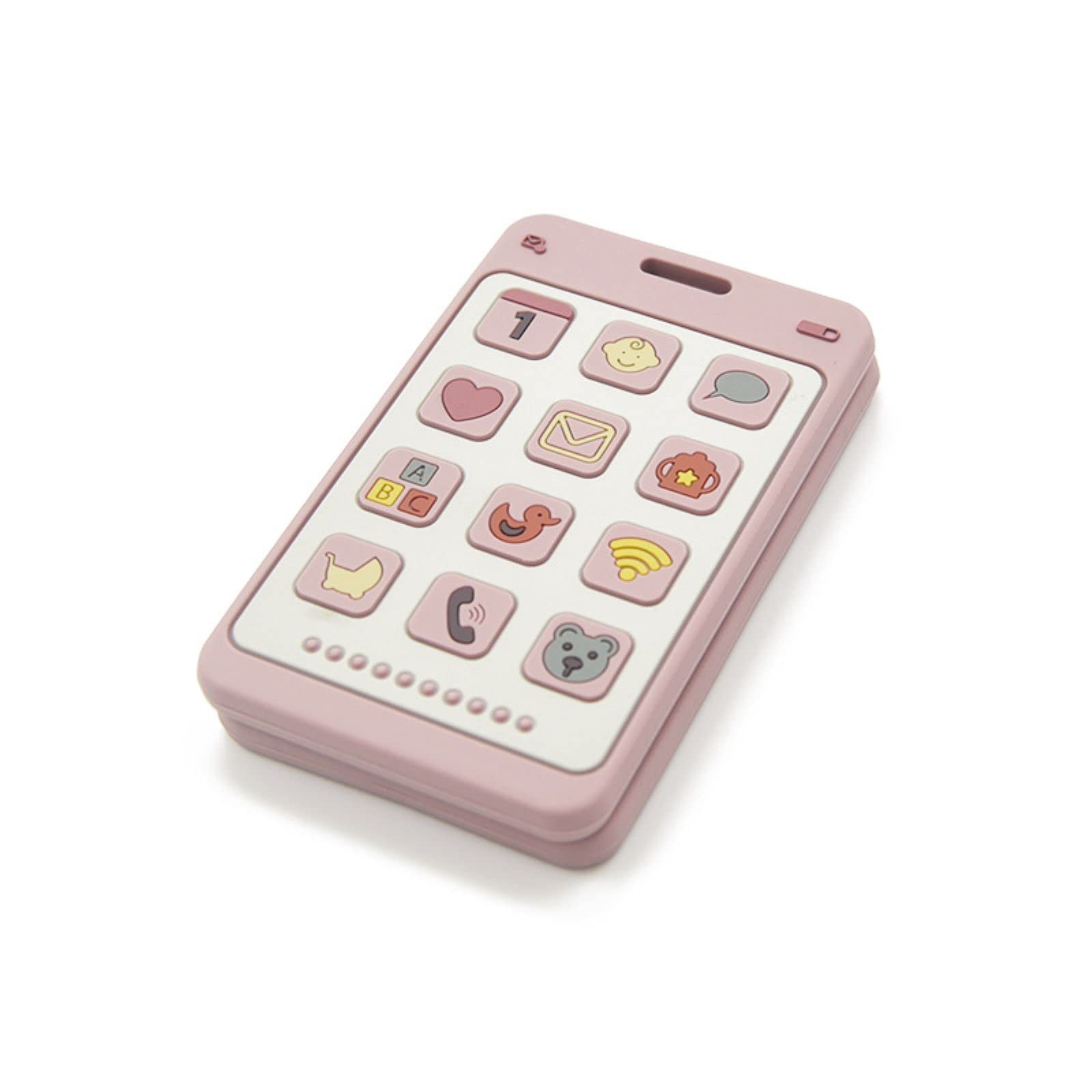 ChoserStar soft silicone phone teether pink with a gentle gum-soothing grip