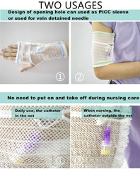 CHOYTONG PICC Line Cover arm wear demonstrates discreet protection under clothing.