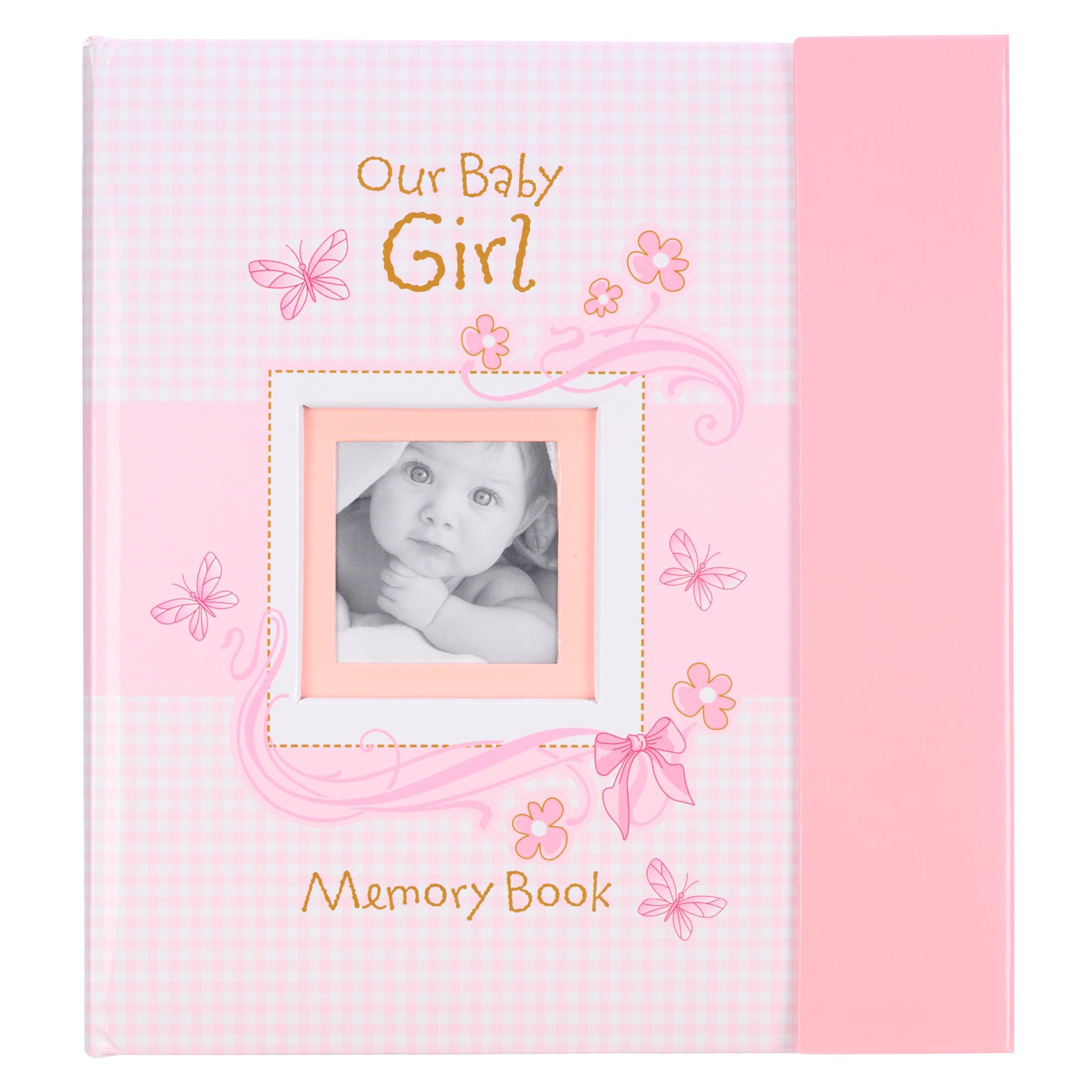 Christian Art Gifts girl baby book die-cut photo frame highlights memories