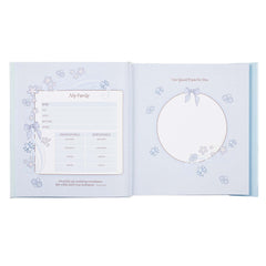 Christian Art Gifts padded hardcover with die-cut photo frame.