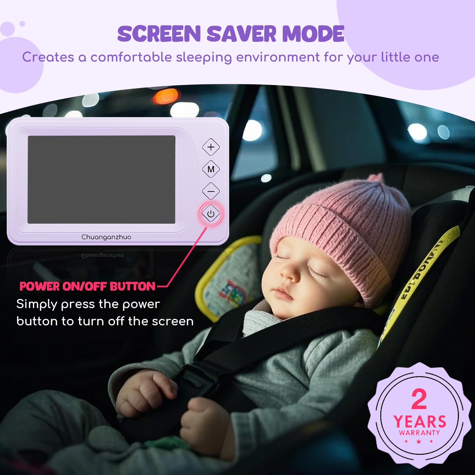Chuanganzhuo backseat view lets a parent watch safely from the front