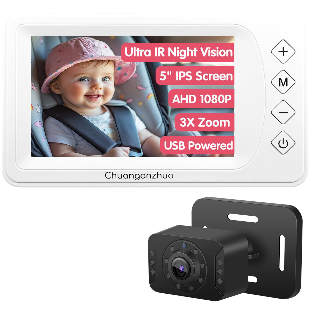 Chuanganzhuo S100P ultra night vision image showing clear infant footage in low light