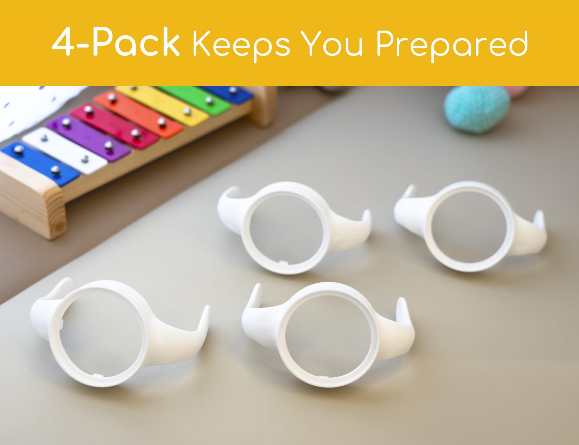 CHUBBIEE four-pack bottle handles offer value and replacements.