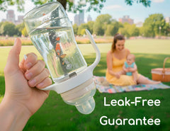 CHUBBIEE leak-proof fit keeps bottle steady during feeding.
