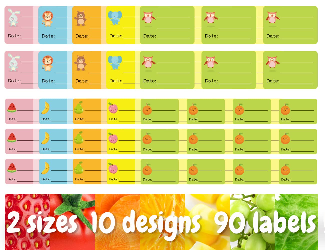 CHUBBIEE labels for OXO Tot containers, waterproof and dishwasher-safe for busy families