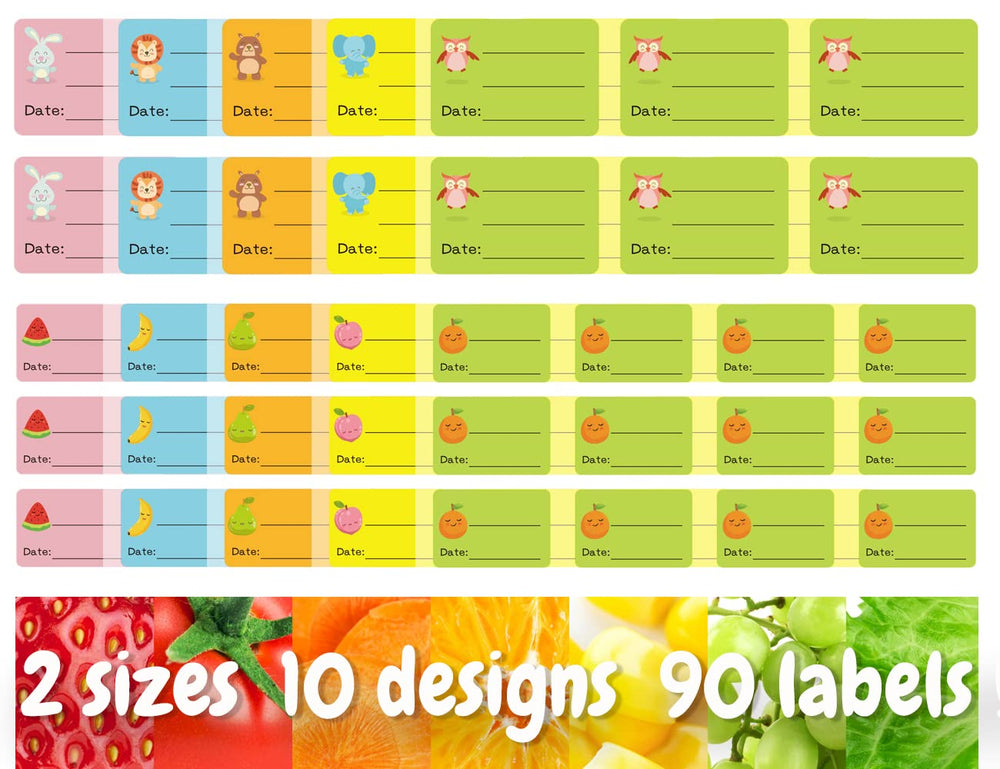 CHUBBIEE labels for OXO Tot containers, waterproof and dishwasher-safe for busy families