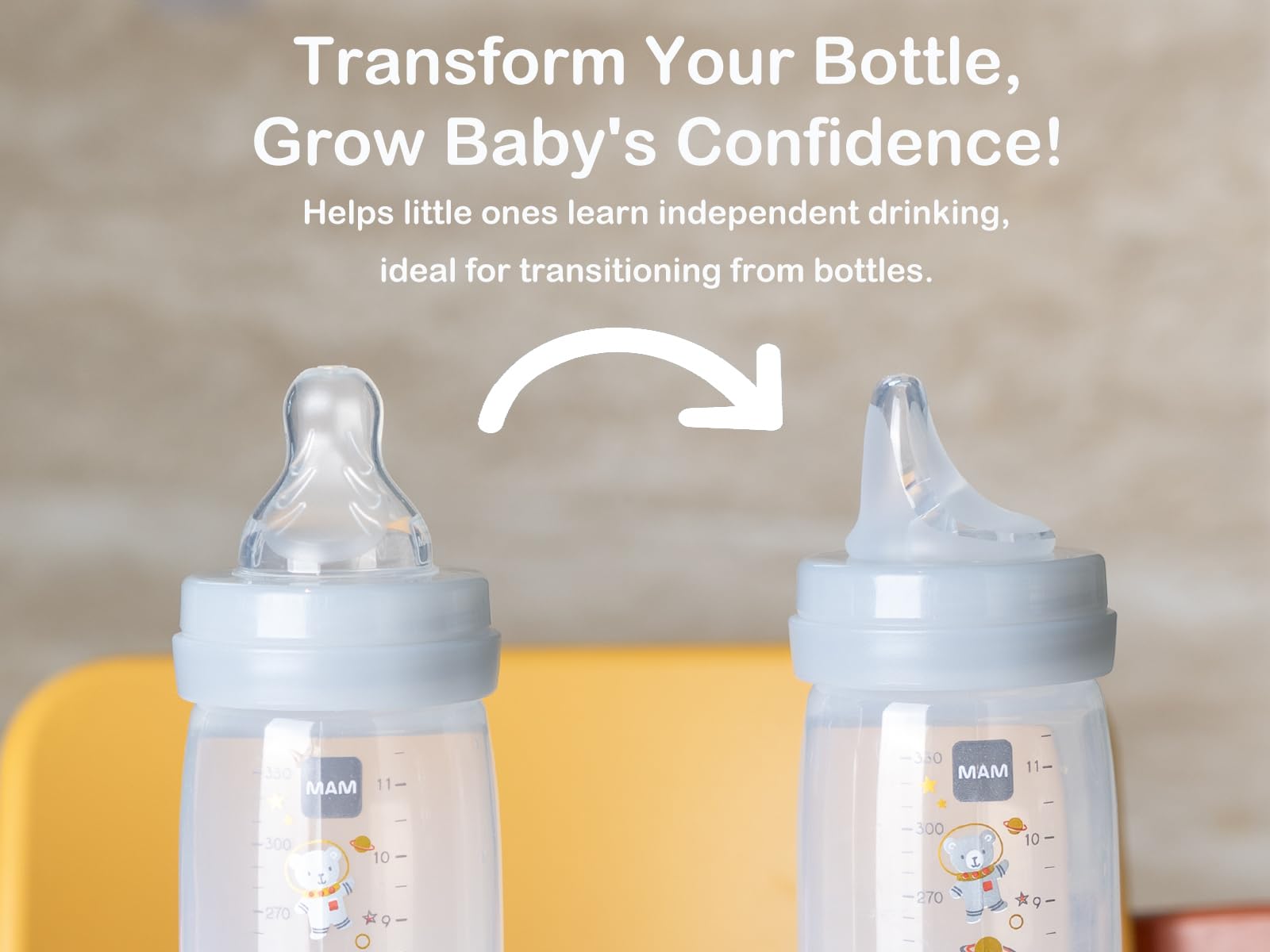 CHUBBIEE leak-proof vented spout reduces spills during feeding sessions.