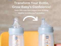 CHUBBIEE leak-proof vented spout reduces spills during feeding sessions.