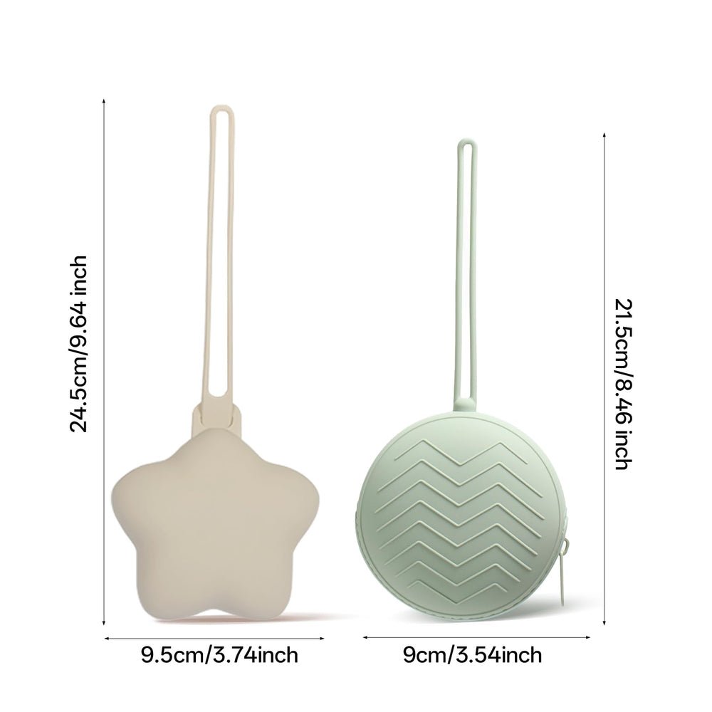 ChufanMomsil silicone pacifier holder cleans easily and resists messes.