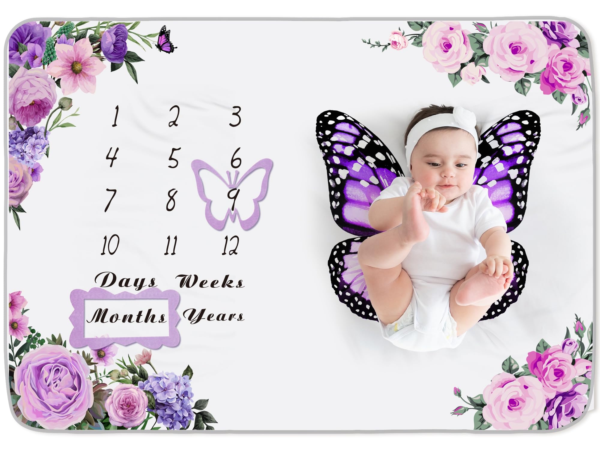 Chumia baby monthly milestone blanket ready for adorable photos and memory keepsakes.