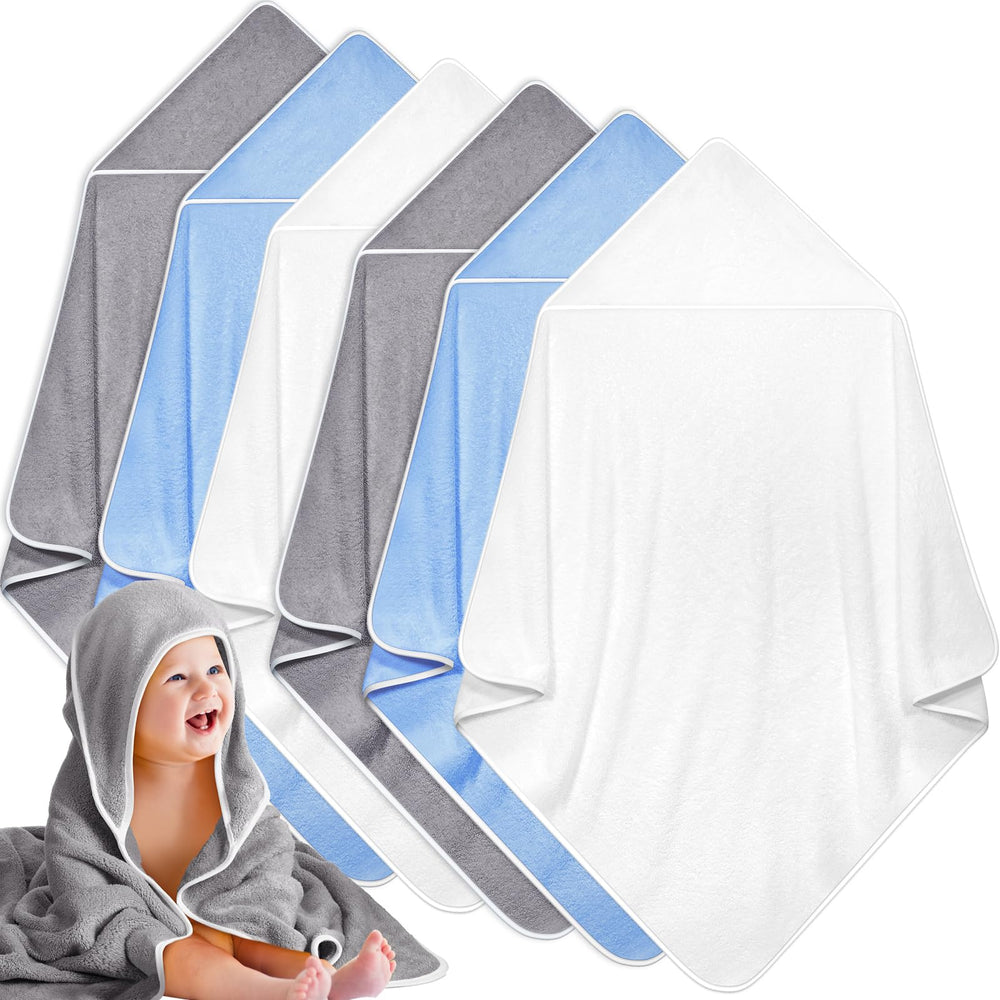 Chumia baby hooded towel in coral fleece, six-pack, plush and absorbent after bath time.