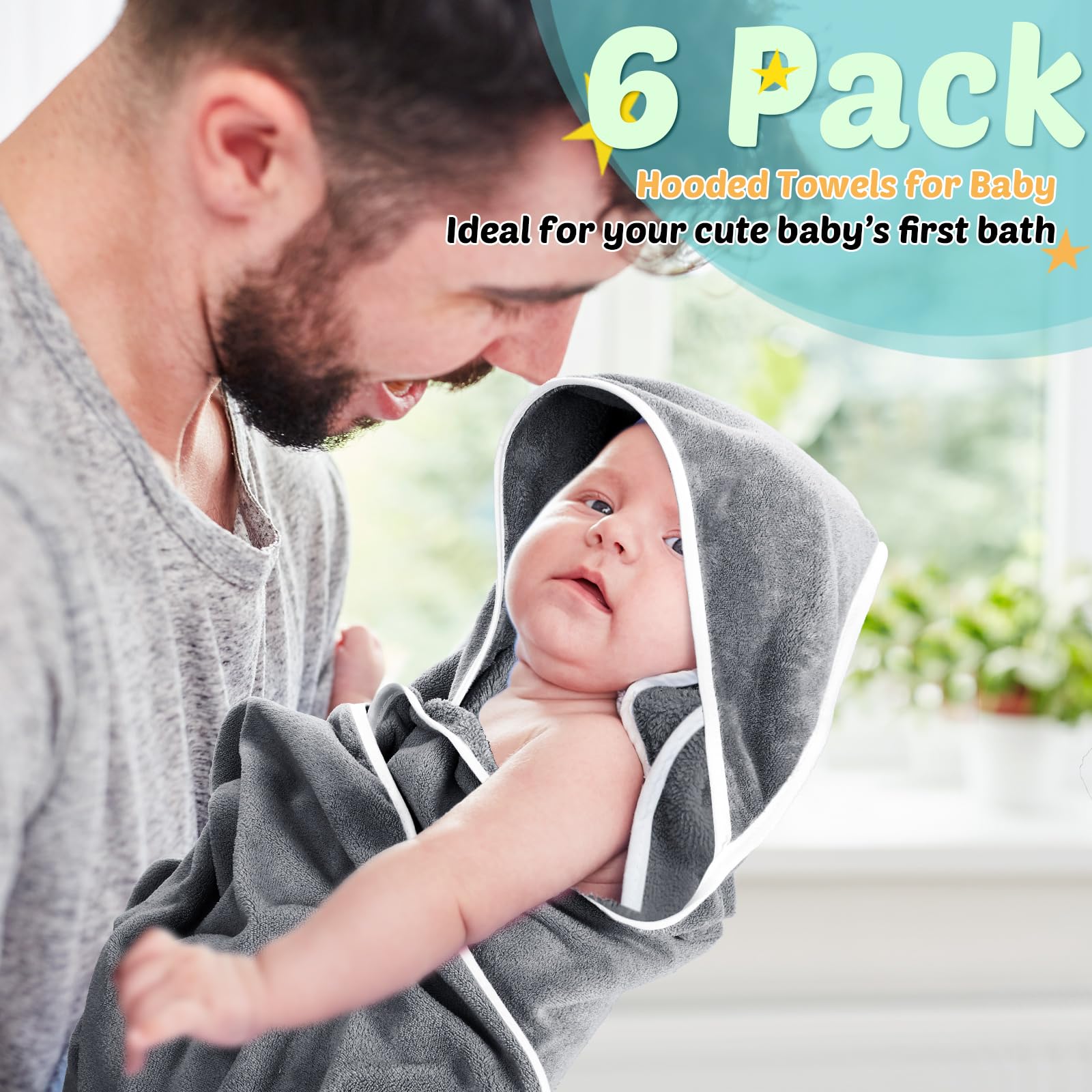 Chumia six-pack towels provide durable, absorbent bath gear for toddlers.