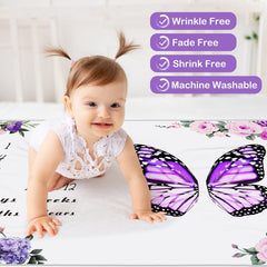 Chumia butterfly felt frame adds whimsy to milestone photos.