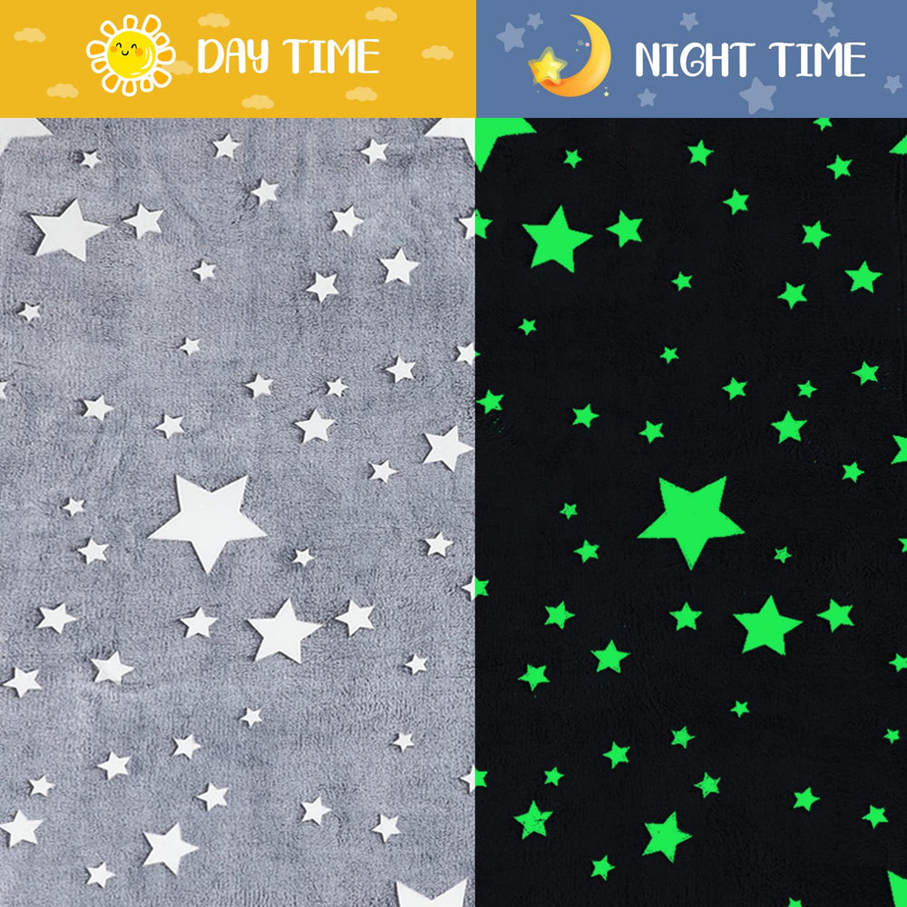 Chumia glow blanket moon pattern glows after light exposure