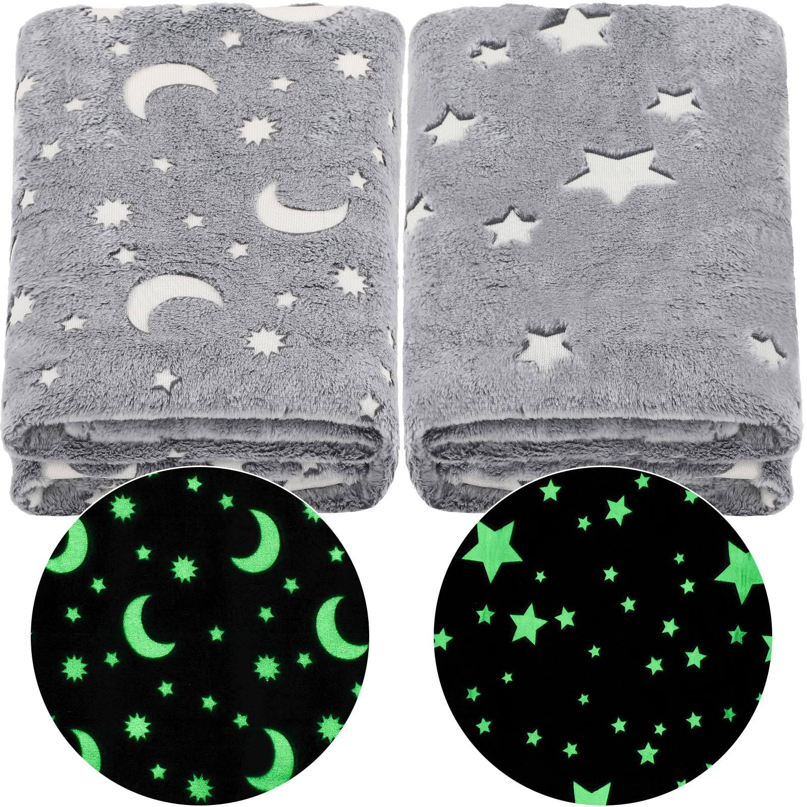 Chumia glow blanket star pattern glows for bedtime fun