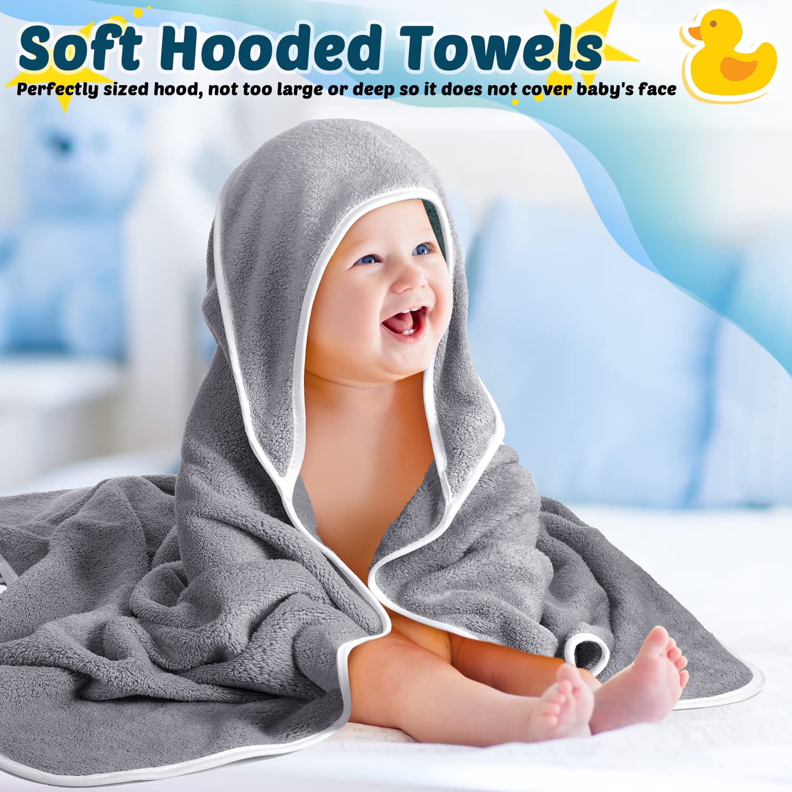 Chumia hooded design towel dries head quickly and stays in place.