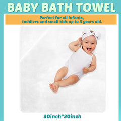 Chumia hooded towel 30x30 gray keeps little heads warm and cozy.