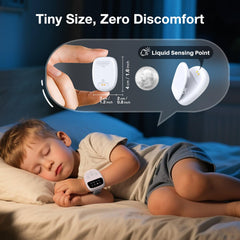 Chumoasis sensor clip-on attaches to diaper for reliable moisture detection.