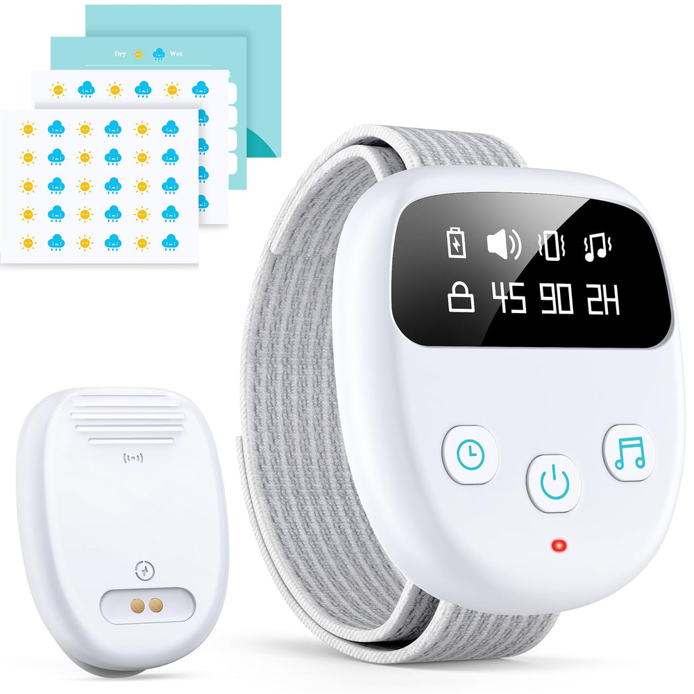 Chumoasis wireless bedwetting alarm sensor detects moisture quickly for prompt alerts.