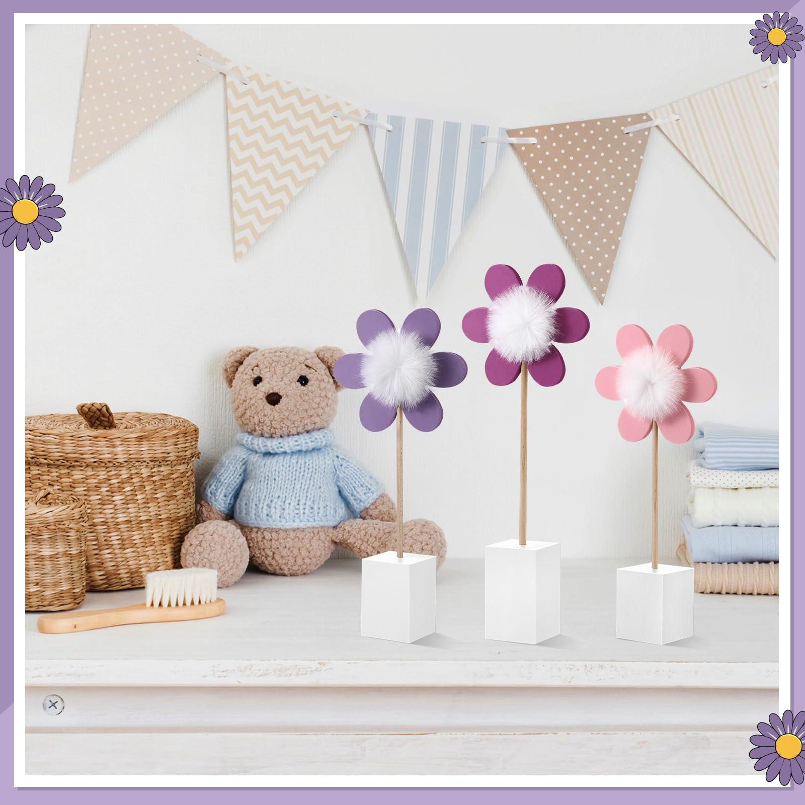 Chunful 5 inch daisies fit compact tabletops for versatile decorating