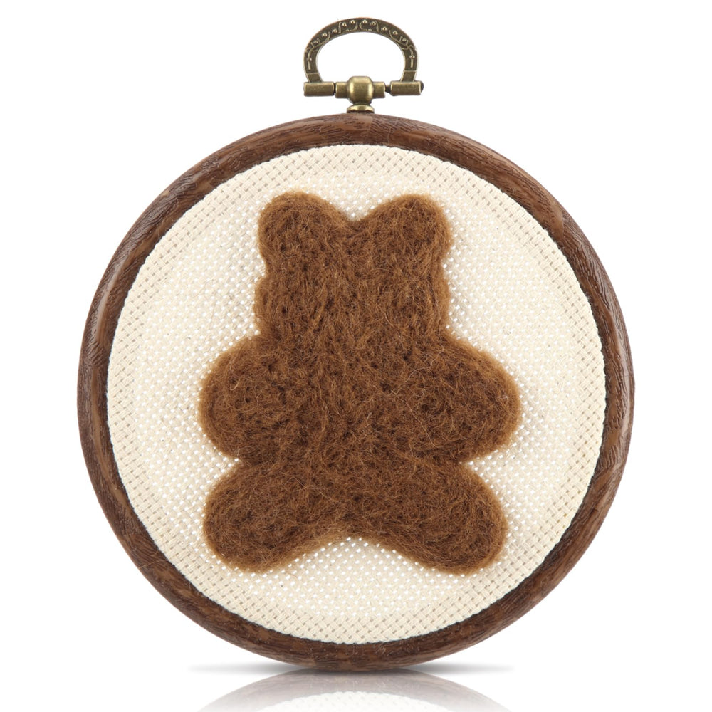 Chunful felted bear wall decor adds playful charm for nursery walls