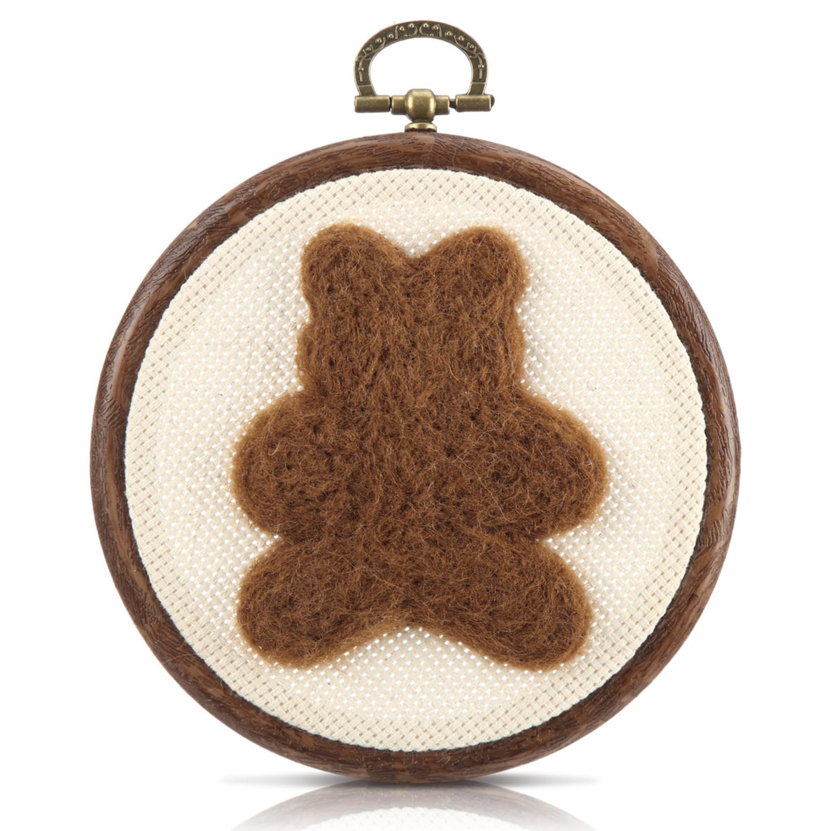Chunful felted bear wall decor adds playful charm for nursery walls