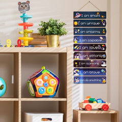 Chunful space wood sign for kids' room enhances decor and motivation.