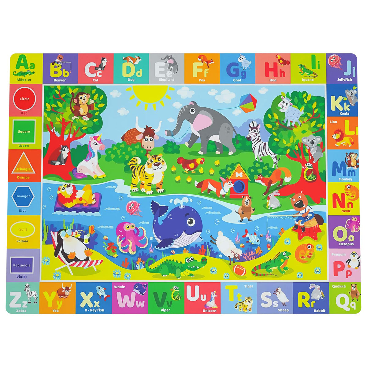 Chunsemeiju baby play mat 40x60 foldable, spacious for safe tummy time and play sessions.