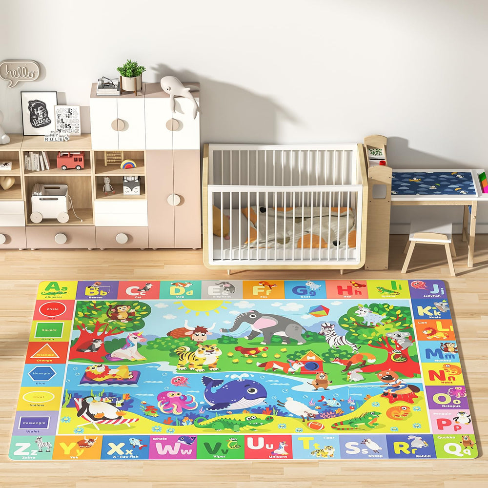 Chunsemeiju play mat is waterproof and easy to wipe clean for quick tidy-ups.