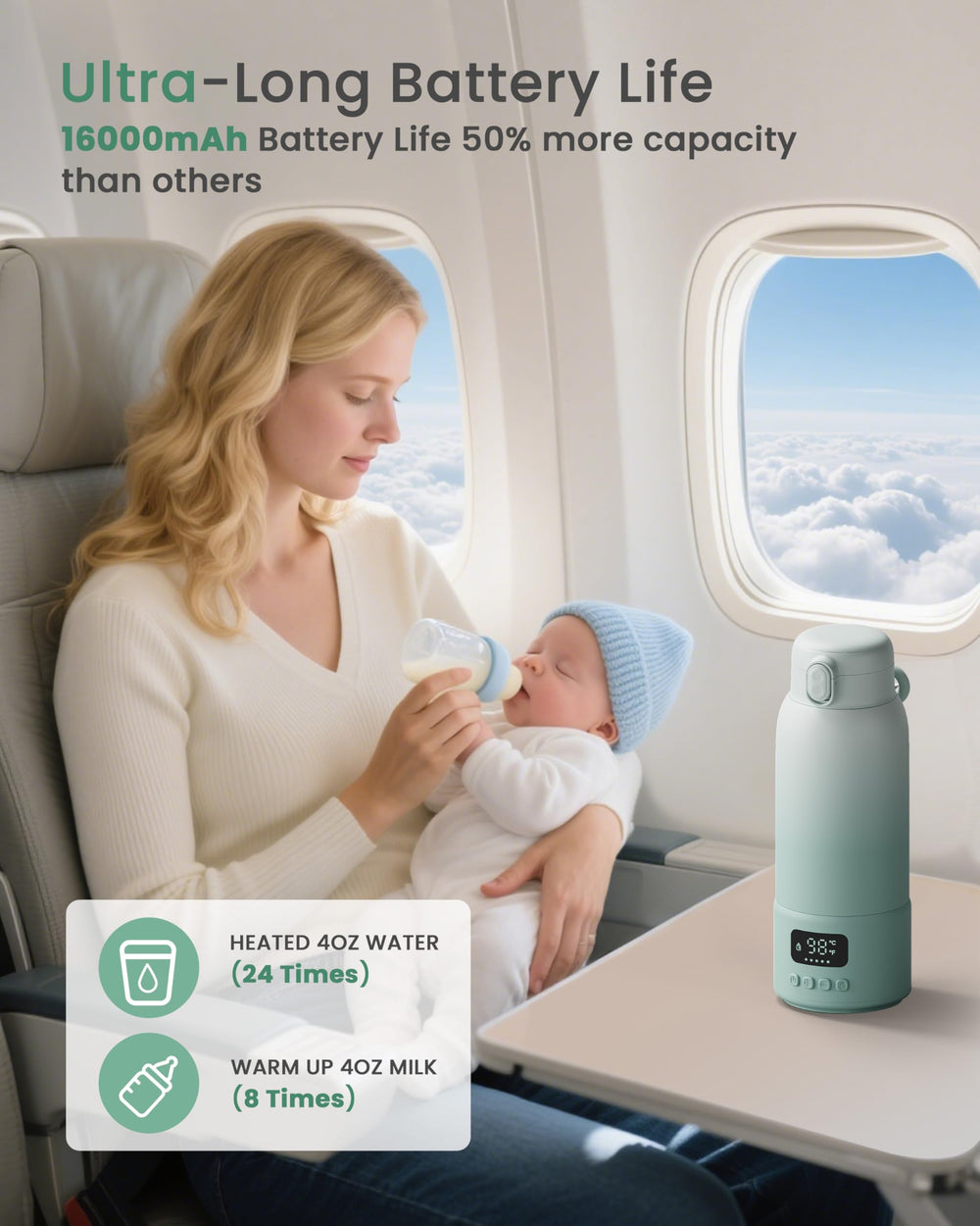 Chunyee cordless design fits diaper bags for travel-ready feeding.