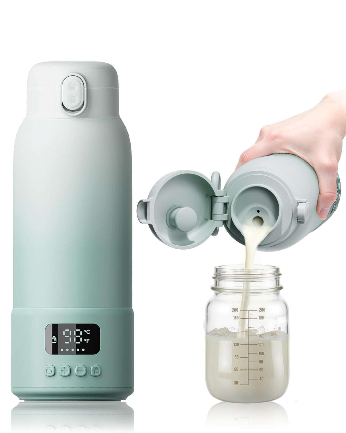 Chunyee portable bottle warmer with extended battery life for all-day outings.