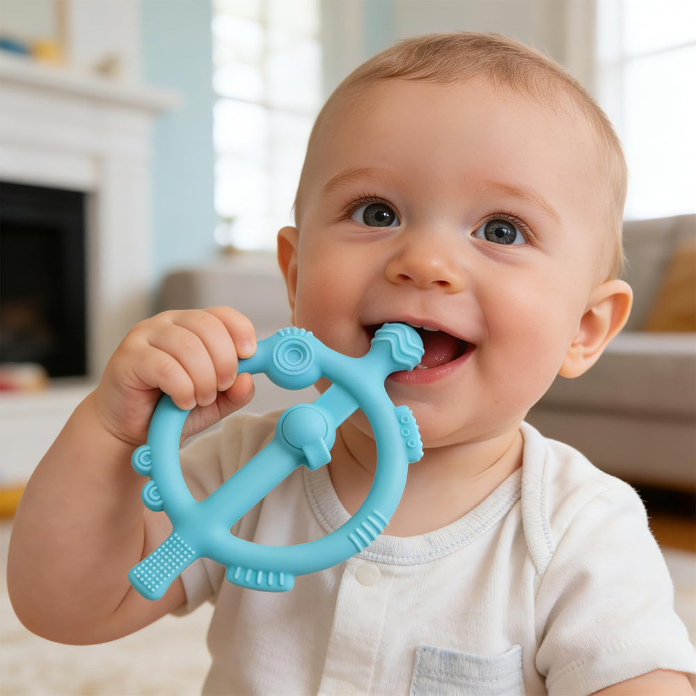 Chuya infant teether suitable for ages 3-24 months.