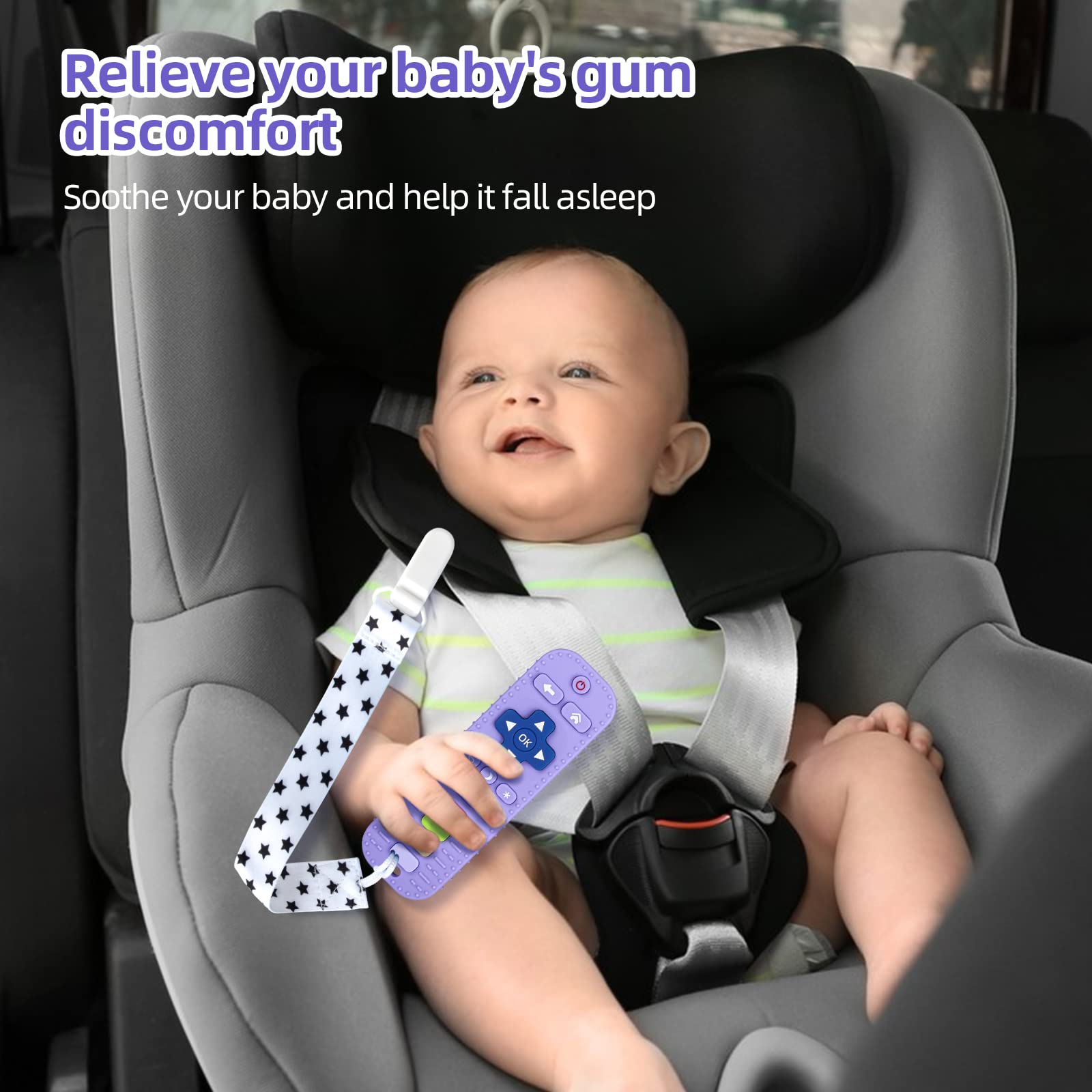 Chuya molar teether with raised design soothes gums.