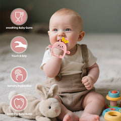 Chuya silicone teether suitable for ages 0-24 months, easy to clean.