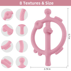 Chuya Teether Textures soft and hard surfaces provide varied teething sensations.