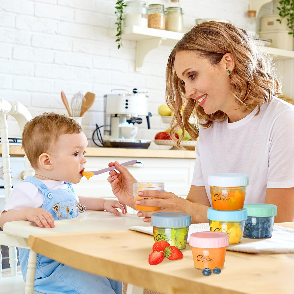 Chyardna color-differentiated jars simplify meal planning.