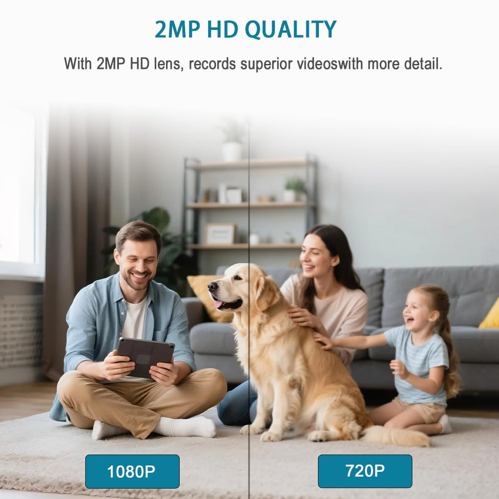 CIAJIE 360-degree wide-angle view helps catch activity across rooms