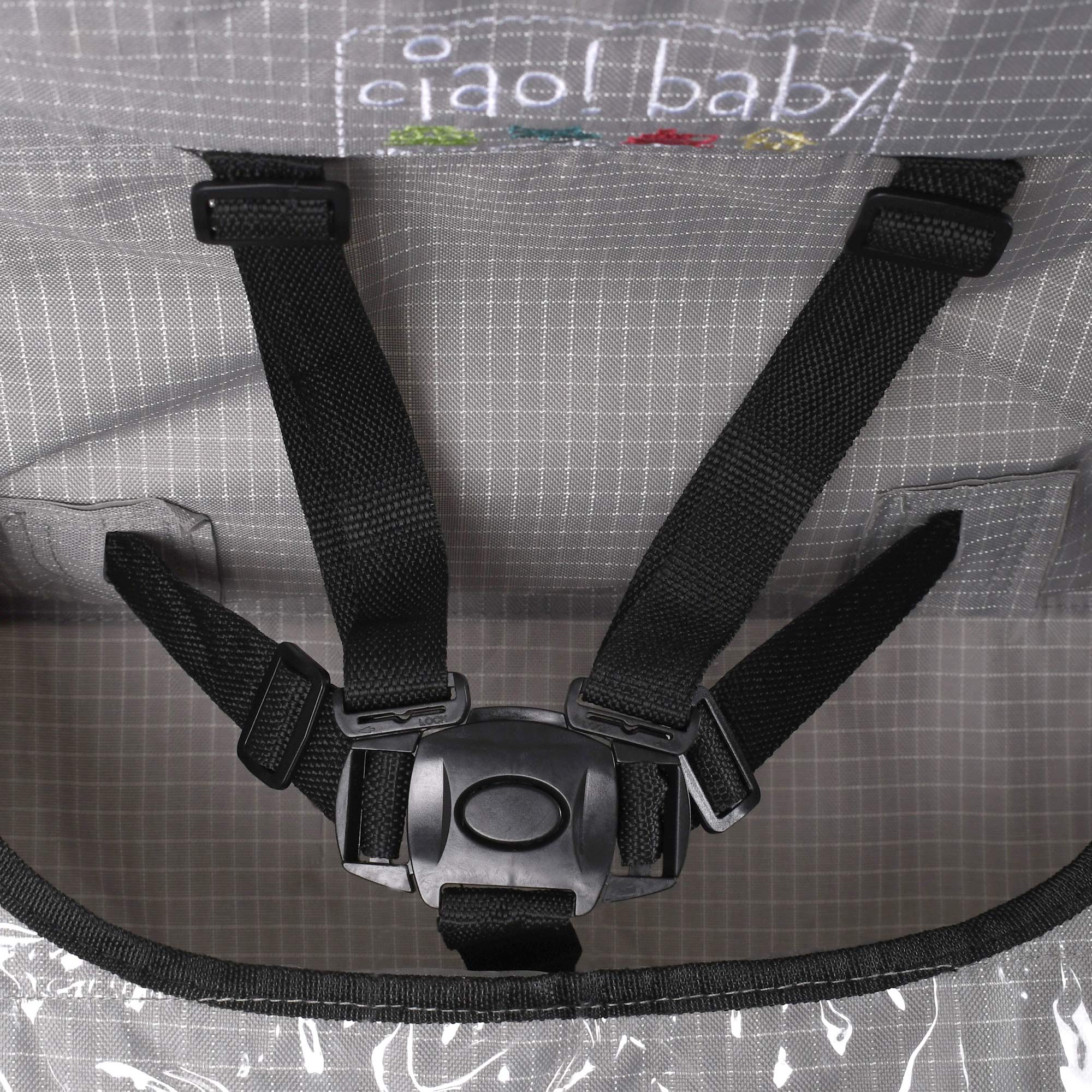 ciao! baby slim foldable design fits small cars and tight spaces.