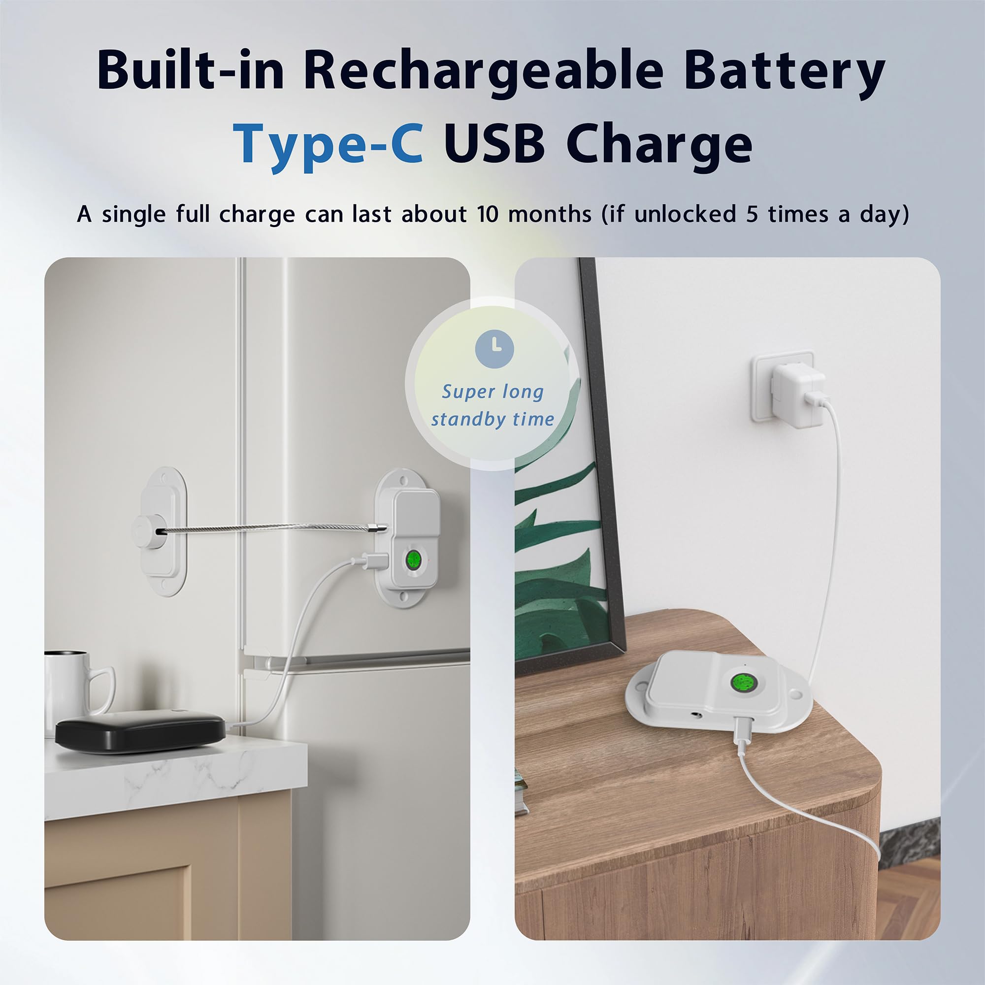 ciaociao fingerprint cabinet lock easy install for versatile baby-proofing across cupboards