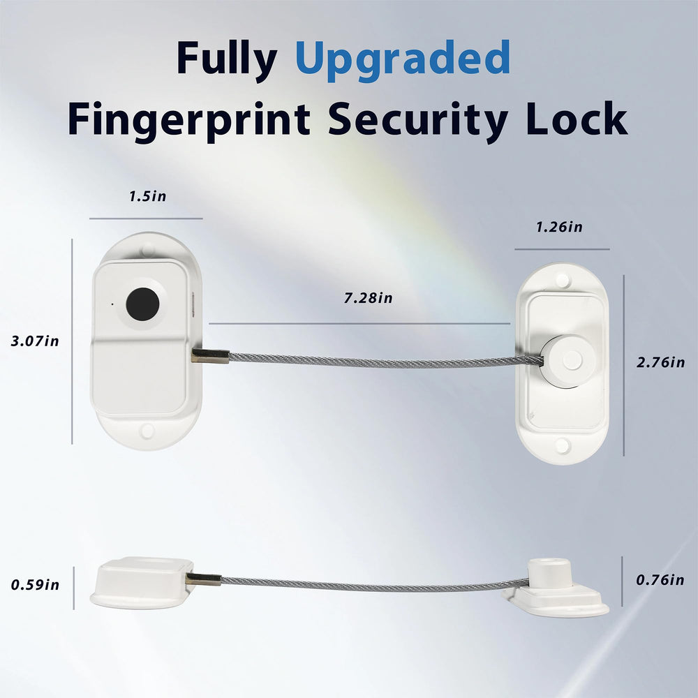 ciaociao fingerprint fridge lock drill mount demonstrates extra security on cabinet doors