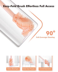 Cicike straw brush with soft nylon bristles cleans inner straw walls.