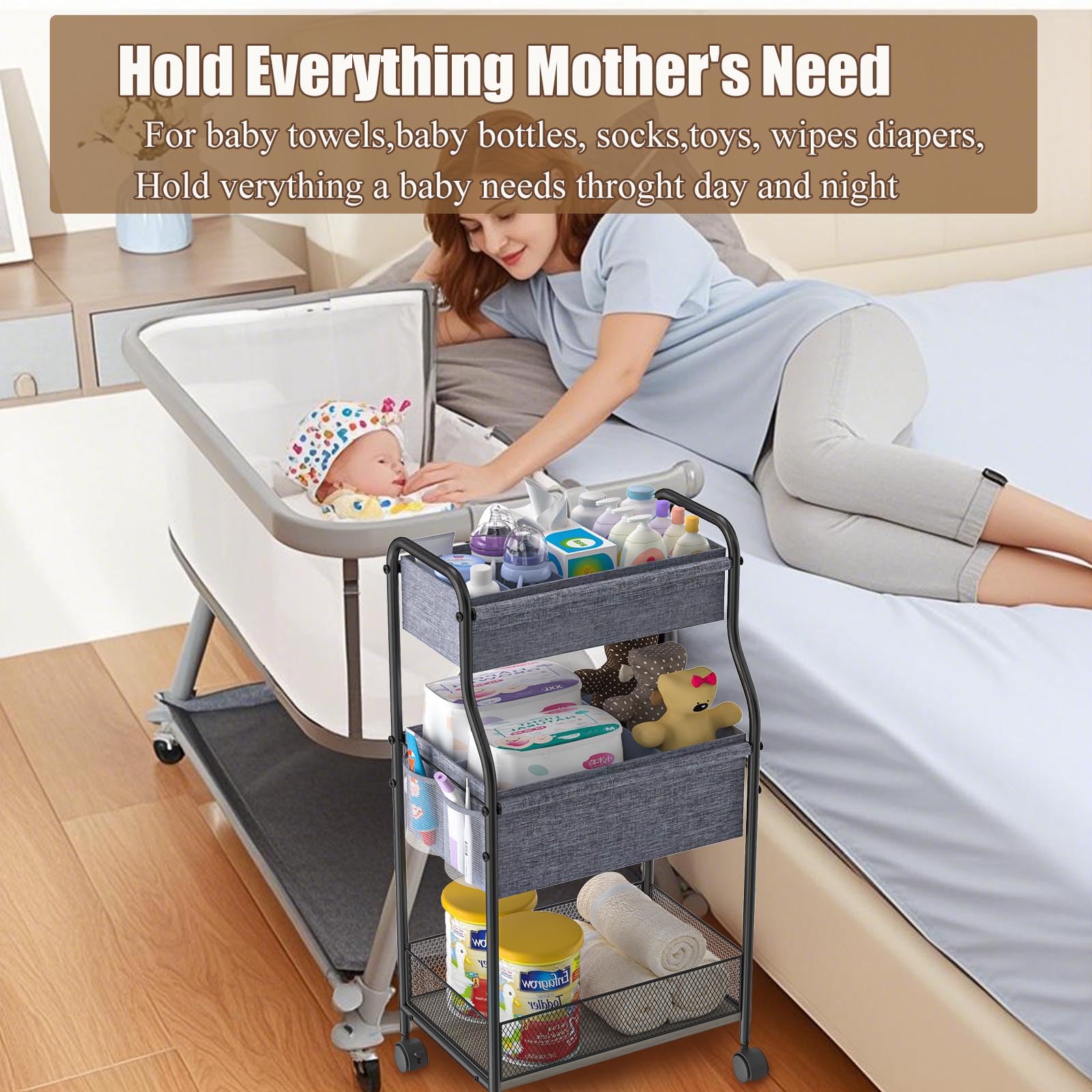 Cidaziya detachable tiers enable easy cleaning and quick reconfiguration.