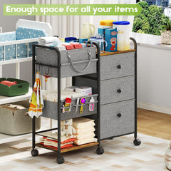 Cidaziya diaper caddy with removable caddy and dividers for customizable compartments.