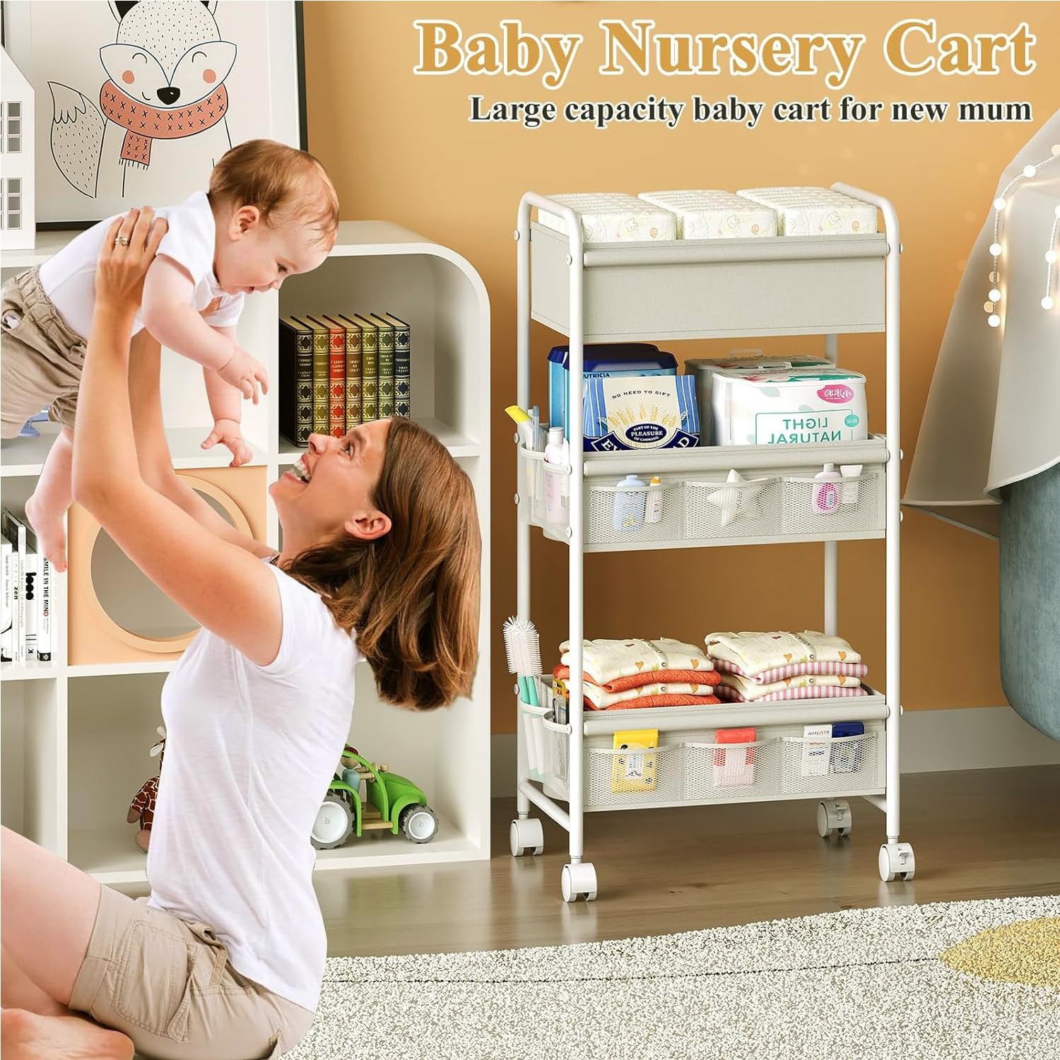 Cidaziya diaper sheets holder supports quick changes at a glance