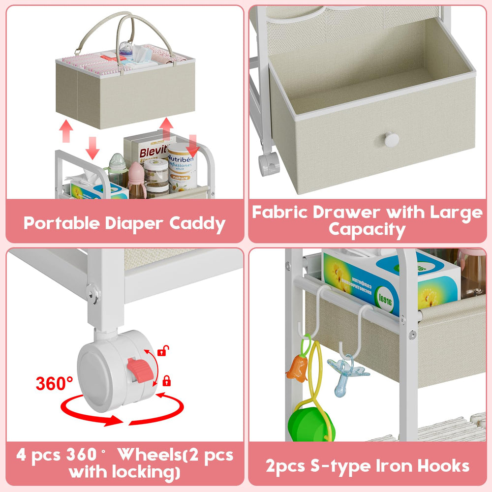 Cidaziya multi-use nursery storage adapts to toys, clothes, and more.